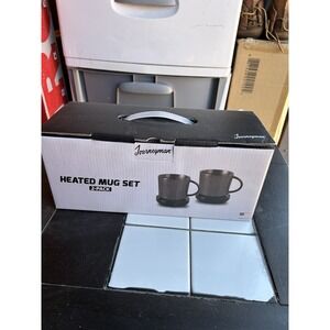 Journeyman Heated Mug Set 2 Pack Coffee Tea USB Warmers Cups Open Box